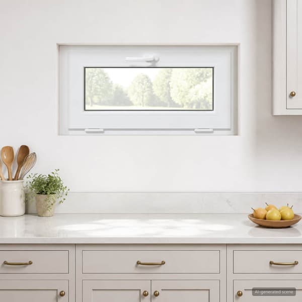 Tilt källarfönster RISOR 85 x 40 cm PVC och klart glas