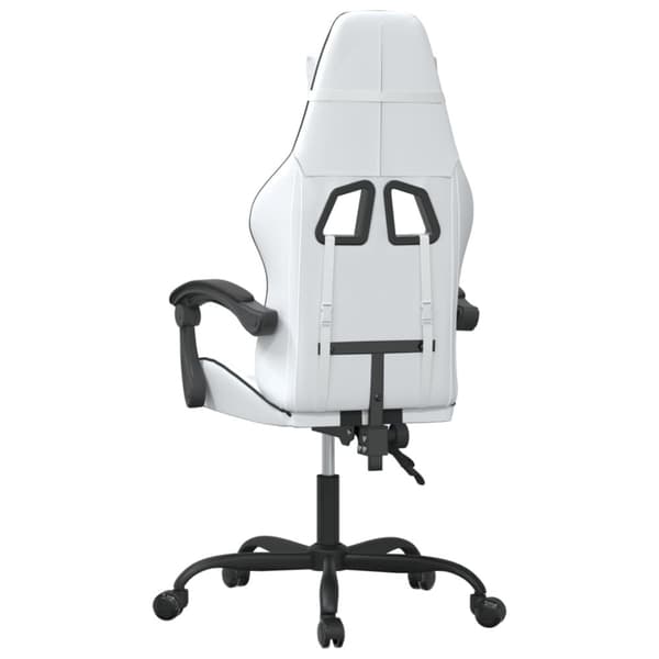 Gamingstol vit och svart konstläder