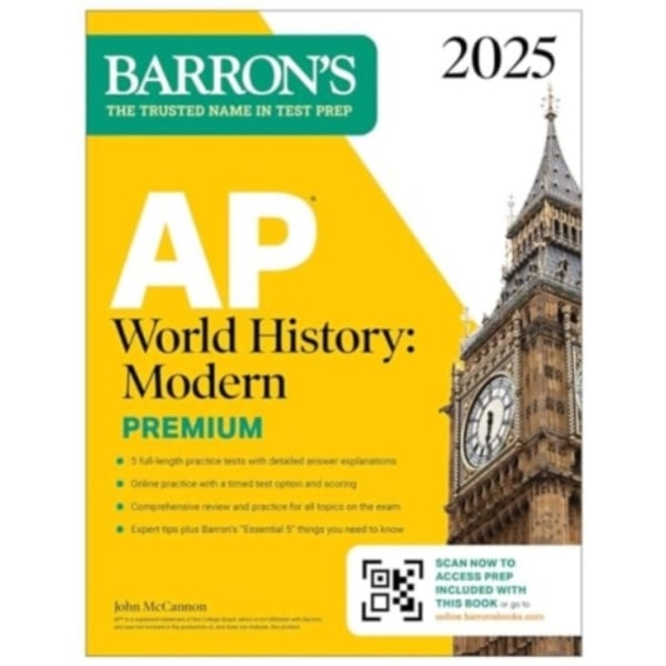 AP World History: Modern Premium 2025: 5 Practice Tests + Comprehensive Review + Online Practice (häftad, eng)