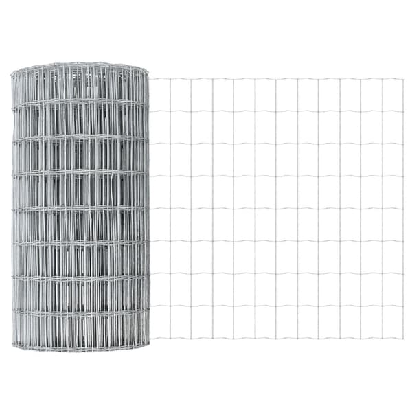 Stängsel med stolpe Silver 0,6 x 25 m Stål