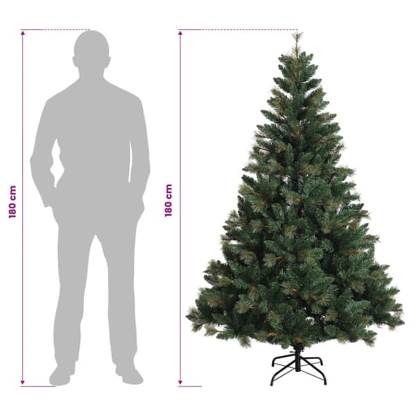 Plast Hingad Julgran 180 cm 300 LED-lampor Varmvit