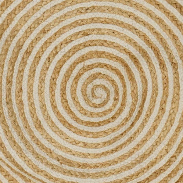Områdesmatta Vit Ø 240 cm Jute