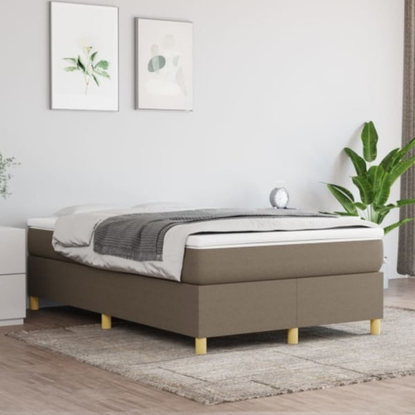 Sängram utan madrass taupe 120x200 cm tyg