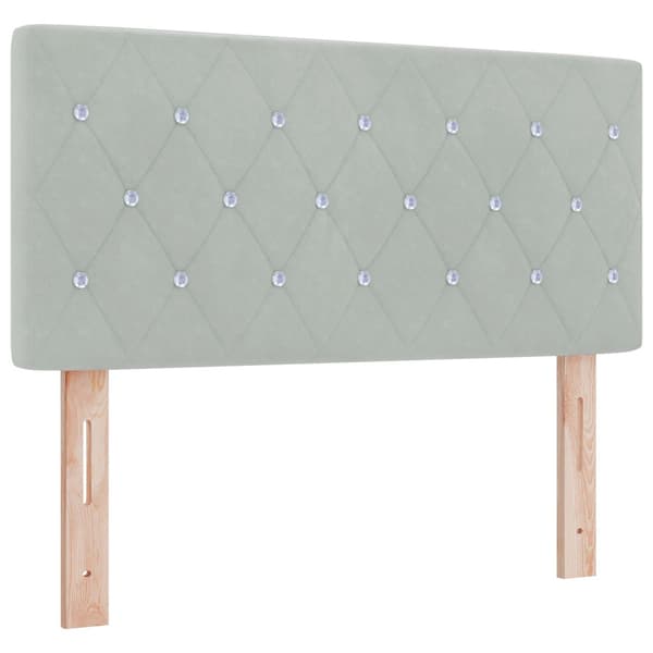 Huvudgavel Ljusgrå 100 cm Sammet