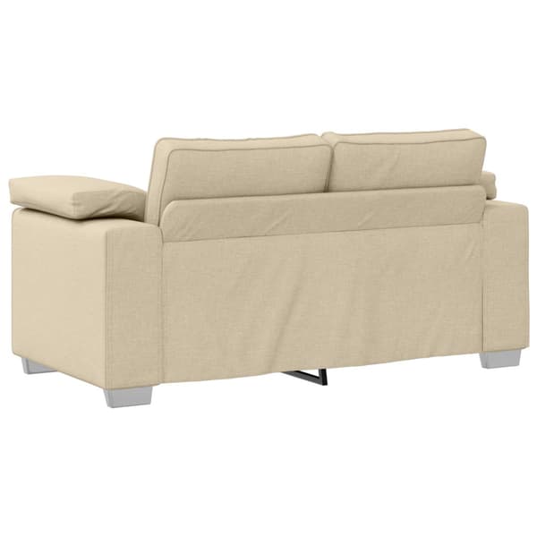 Tvåsitssoffa Kräm 160 cm tyg