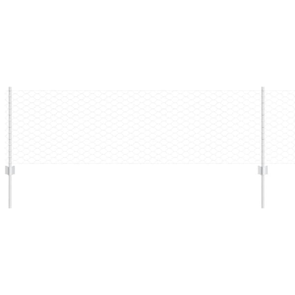 Stängsel med stolpe Silver 0,6 x 10 m Stål