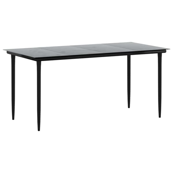 Soffbord Set med kudde 5 pcs PE rotting och pulverlackerad stål