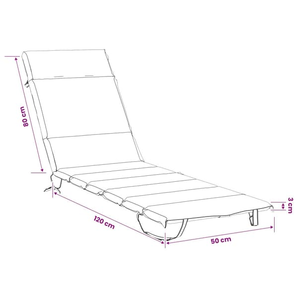 Solstol Kudde GEMERT 100% Polyester Blå 200 x 50 x 3 cm