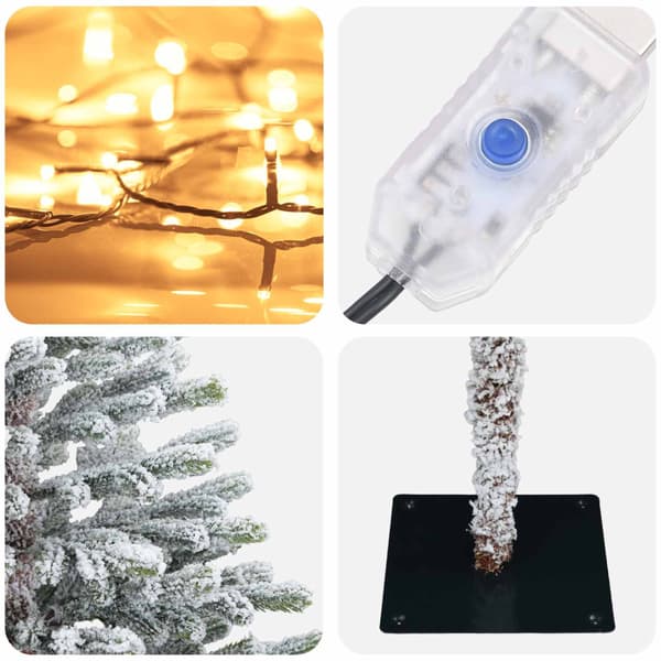 Plast Hingad Julgran 180 cm 300 LED-lampor Varmvit