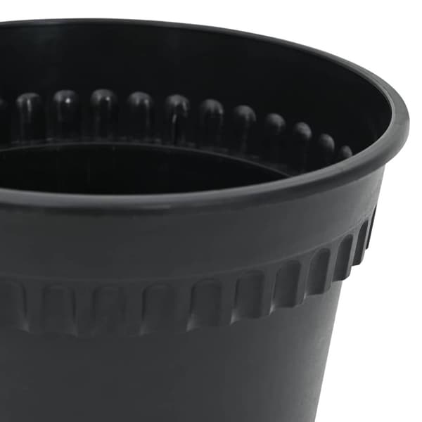 Växtkrukor 24 pcs Svart Ø 19 x 16 cm Plast