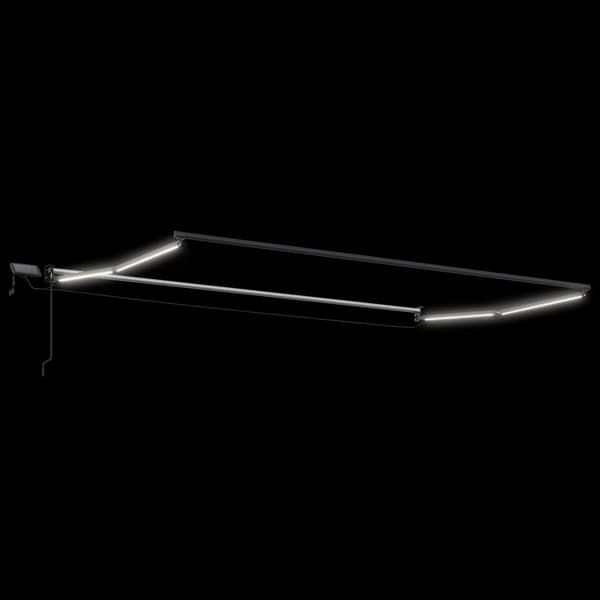 Manuell utdragbar markis med LED-lampor 4 x 2 m
