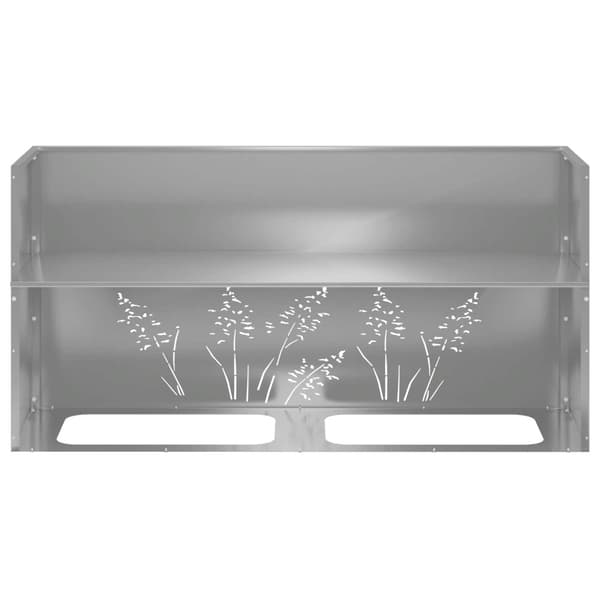Trädgårdsplanterare 2 st Silver 100 x 30 x 49 cm
