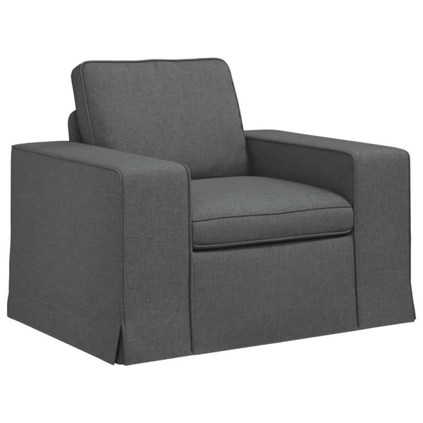 Soffset 2 pcs Mörkgrå 222 x 80 x 82 cm tyg