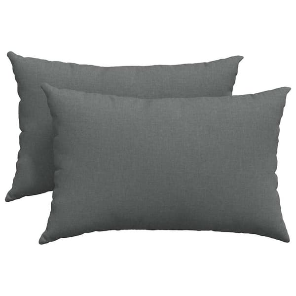 Sofakuddar 2 pcs Mörkgrå 60 x 40 cm tyg