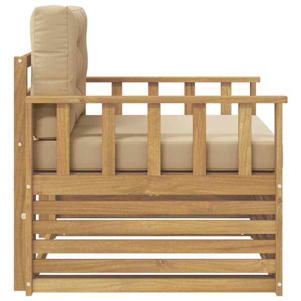 Utomhussoffa Polyester Vit och beige