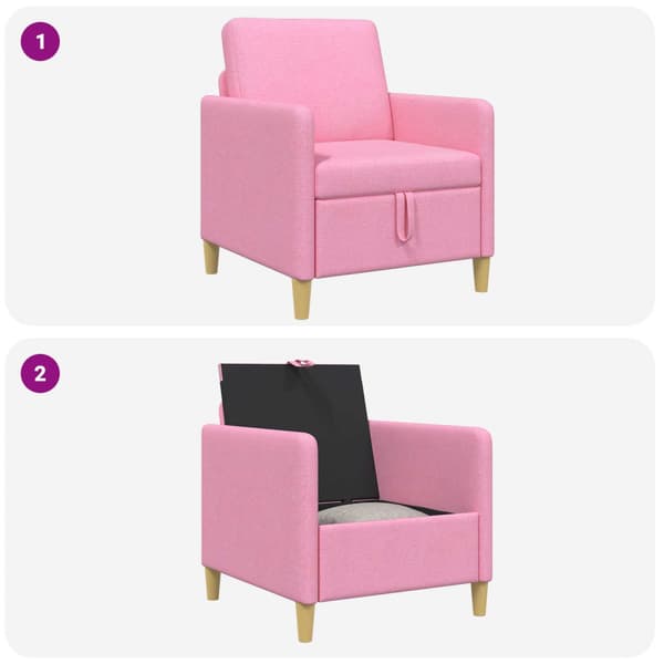 Soffa med förvaring Rosa 72 x 78 x 87 cm Polyester