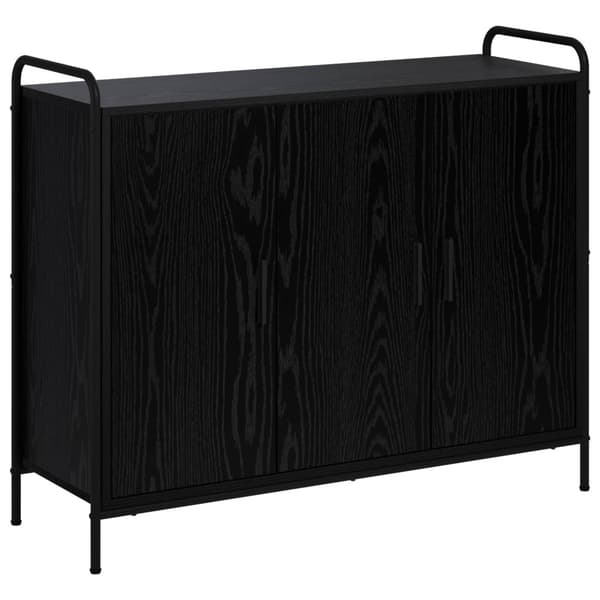 Sideboard Svart ek 97 x 33 x 81 cm Konstruerat trä