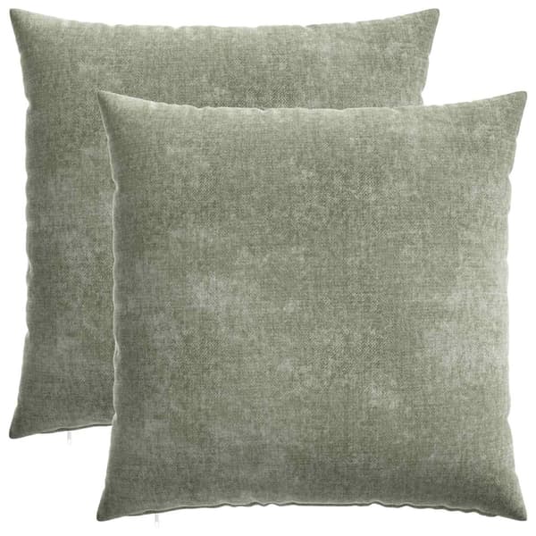Kudde 2 st HEERLEN Grön 55 x 55 cm Chenilletyg