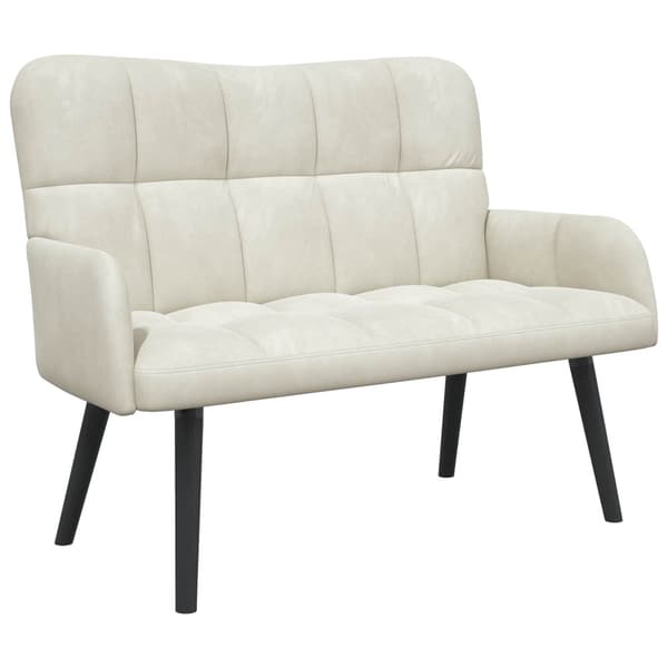 Tvåsitssoffa Kräm 115 x 61 x 87 cm Sammet
