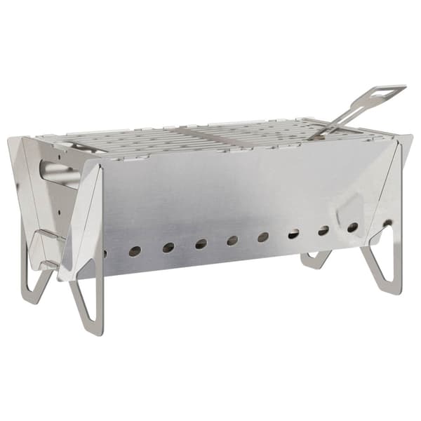 Camping Eldstad 42 x 22 x 18 cm Rostfritt stål Silver