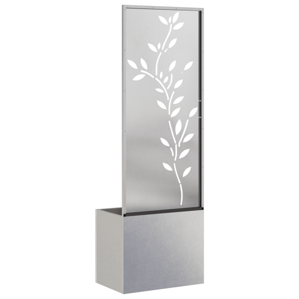 Trädgårds integritetsskärm Blommor Silver 50 x 32 x 150 cm