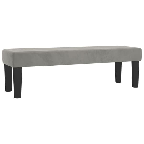 Ramsäng med madrass ljusgrå 140x190 cm sammet