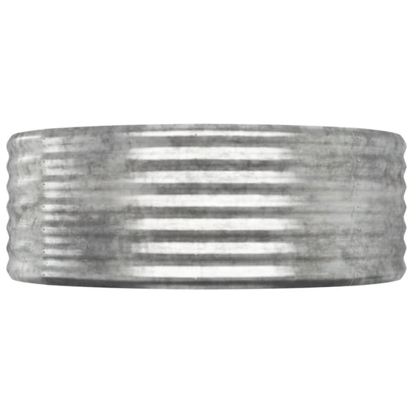 Odlingslåda galvaniserat stål 175x100x36 cm silver
