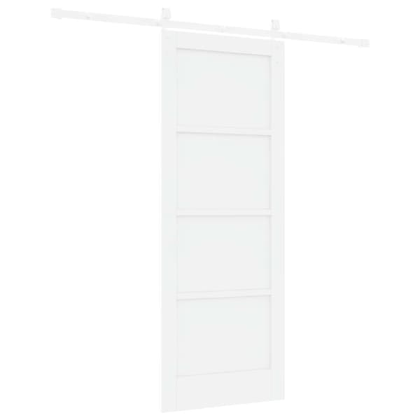 Skjutdörr 78 x 202 cm Konstruerat trä Vit