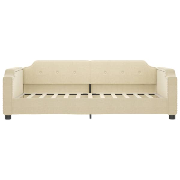 Dagbädd med madrass beige 80x200 cm tyg