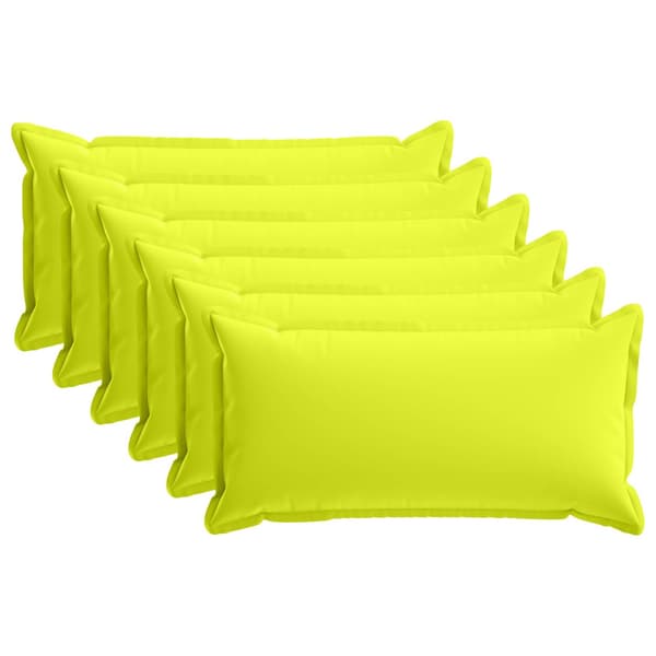 Kuddöverdrag 6 st HOUTEN Klart grön. 40 x 80 cm Polyester