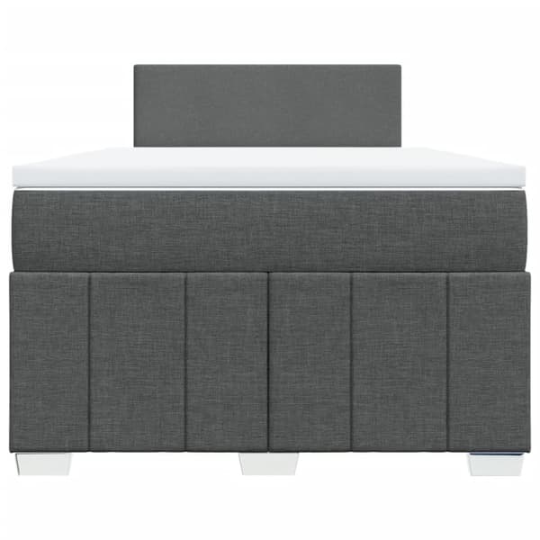 Ramsäng med madrass mörkgrå 120x190 cm tyg