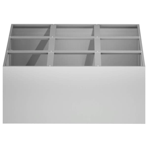 Trädgårdsplanterare Silver 100 x 100 x 40 cm Galvaniserat stål