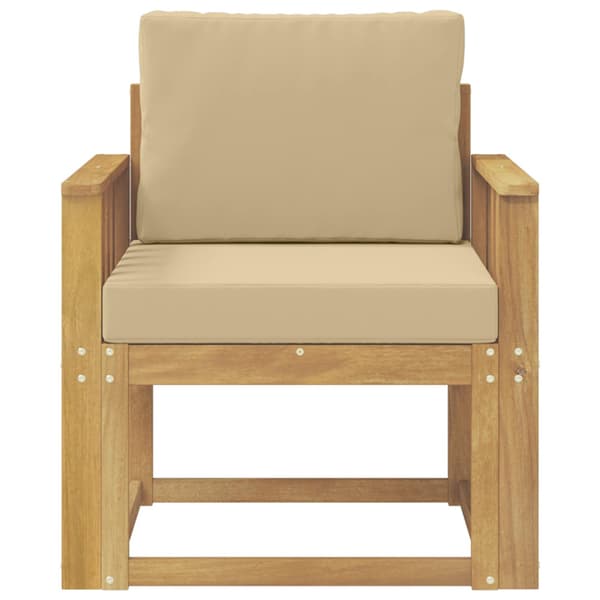 2 Stycke Utomhussoffset Polyester Vit och beige