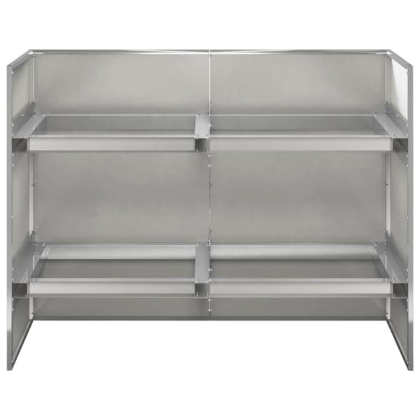 Trädgårdsplanterare Silver 80 x 40 x 60 cm Rostfritt stål