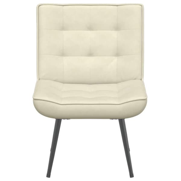Vilstol gräddvit 64x74x84 cm sammet