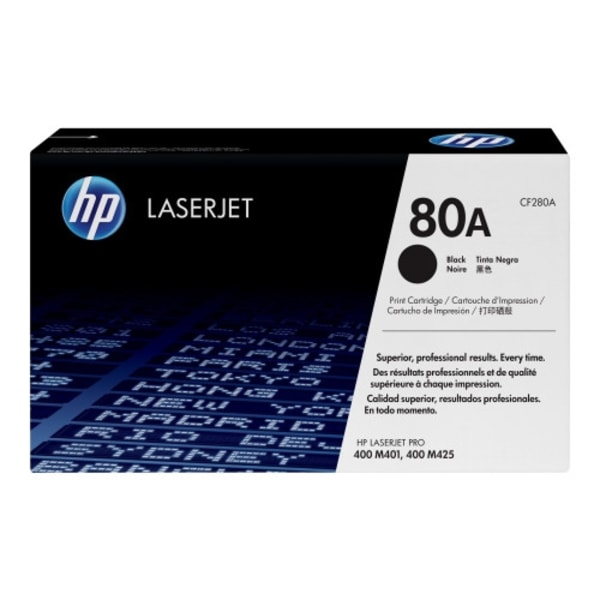 HP 80A - svart - original - LaserJet - tonerkassett (CF280A)