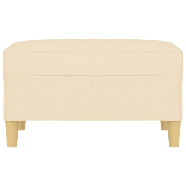 Fotpall gräddvit 70x55x41 cm tyg
