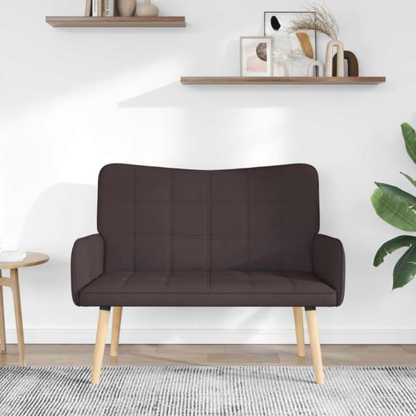 Tvåsitssoffa Mörkbrun 115 x 61 x 87 cm tyg