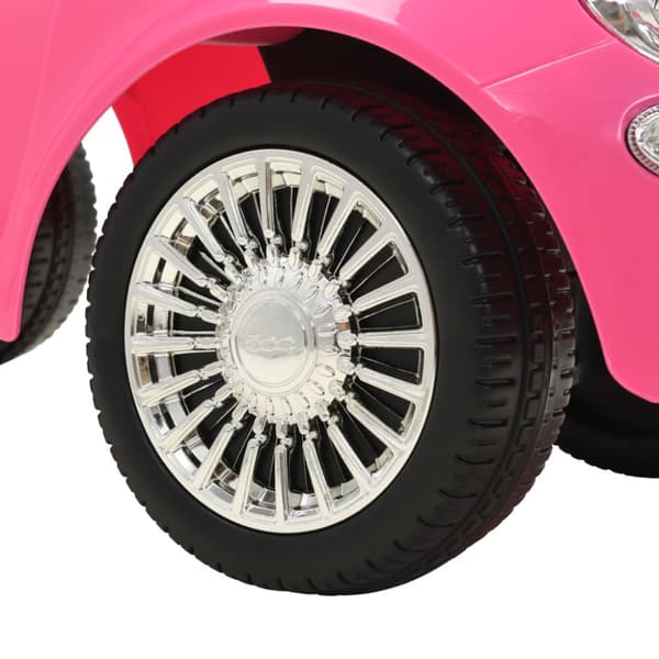 Åkbil Fiat 500 rosa
