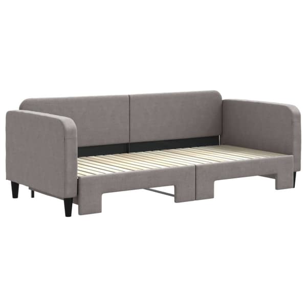 Dagbädd utdragbar taupe 90x200 cm tyg