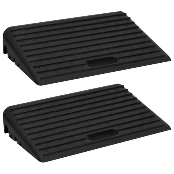 Trottoarramper 2 st 50x30x11 cm gummi