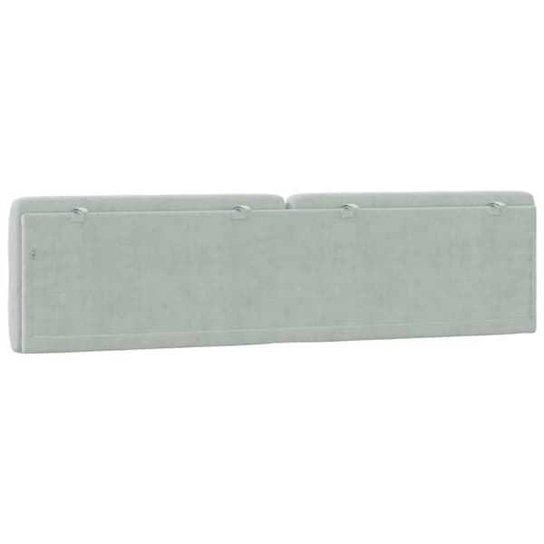 Headboard Cushion Light Grey 200 cm Velvet