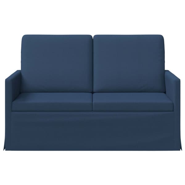 Soffa för 2 personer Blå 130 x 81 x 82 cm Tyg