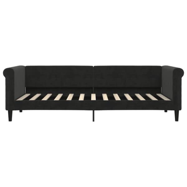 Dagbädd utdragbar svart 80x200 cm sammet
