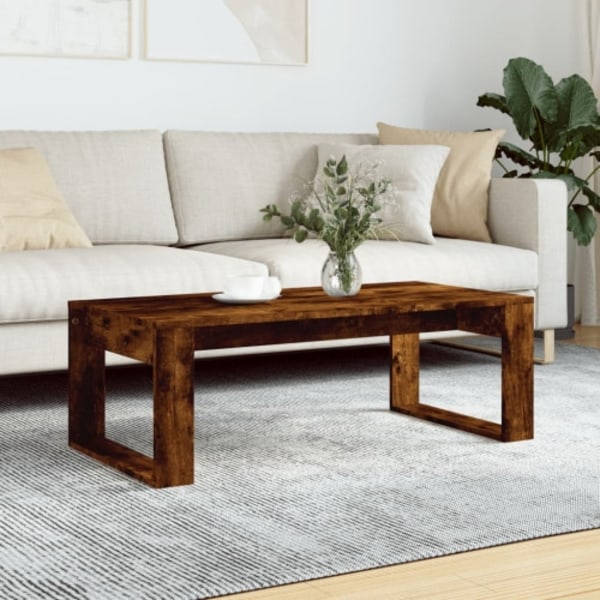 Soffbord rökfärgad ek 102x50x35 cm konstruerat trä