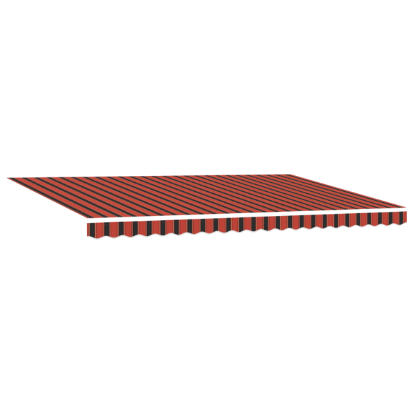 Utfällbar markis orange och brun 500 × 350 cm