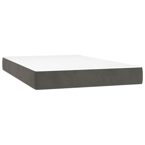 Pocketresårmadrass medium mörkgrå 120x200x20 cm sammet