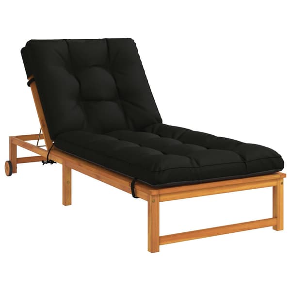 Solstol Kudde VIANEN 100% Polyester Svart 200 x 80 x 8 cm