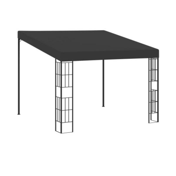 Väggmonterad paviljong 3x3 m antracit tyg