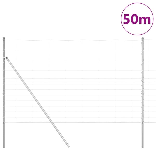 Stängselstolpe Galvaniserad 50 x 1,5 m Stål